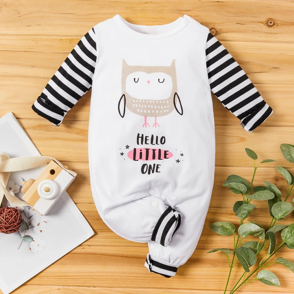 

New Newborn Baby Clothes Cotton Long Sleeve Spring Rompers Soft Bird of Minerva Infant Clothing Toddler Baby Boy Girl Jumpsuits