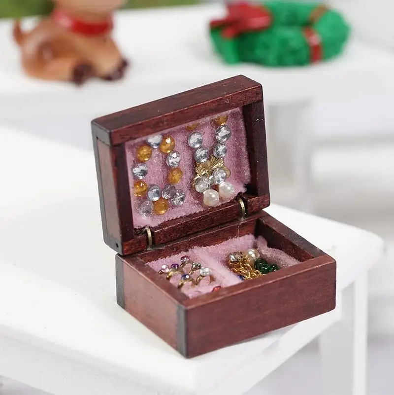 

1:12 Doll House Simulation Accessories Mini Simulation Jewelry Toys House Cute Box Children Doll Furniture F9O1