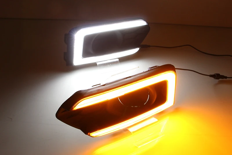 Автомобильные мигающие светодиодные дневные ходовые огни для Honda City 2017 2018 2019 2 шт.