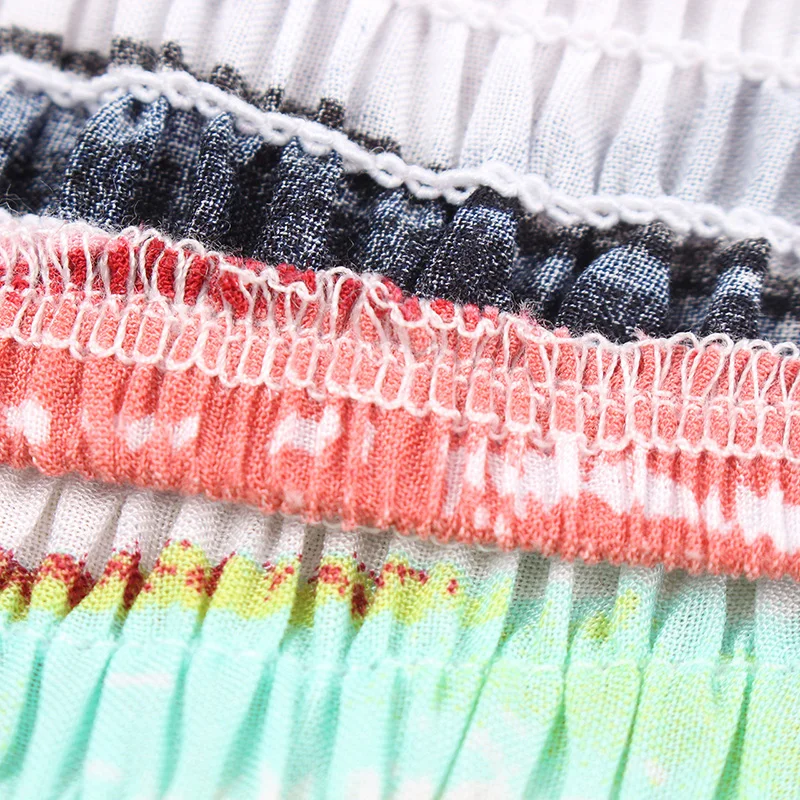 

FORERUN Off Shoulder Jumpsuit Romper Women Bowknot Backless Colorful Print Boho Style Jumpsuits Sexy Costumes Overol Mujer