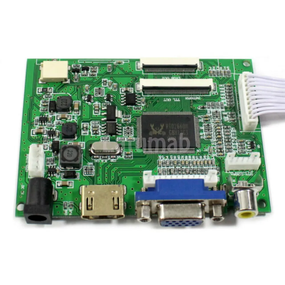 

Latumab HDMI+VGA+2AV LCD Controller Board for B101AW03 LTN101NT02 1024x600 10.1 inch LCD Screen