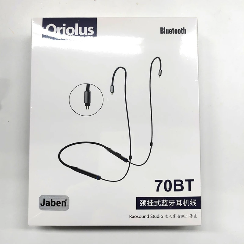 Bluetooth кабель для наушников Jaben Oriolus 70BT со съемной вилкой 2Pin/0 78 мм поддержка SBC/AAC/aptX