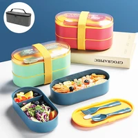 eco friendly lunch box cute containers with compartments food prep japanese thermal snack lunch box for kids women lunch set