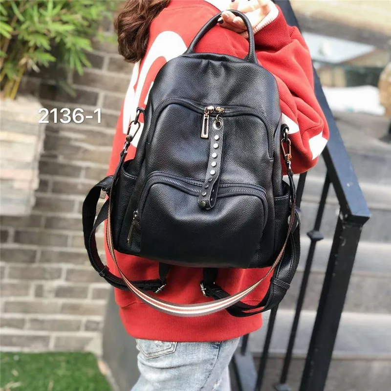 Новое поступление 2020 кожаные рюкзаки для девочек-подростков Женская