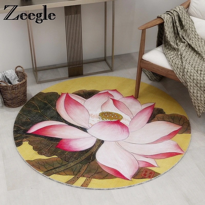Zeegle мультфильм круглый ковер Гостиная мягкий коврик Настольный коврик современные ковры украшения дома коврик для детской комнаты, Детский ковер