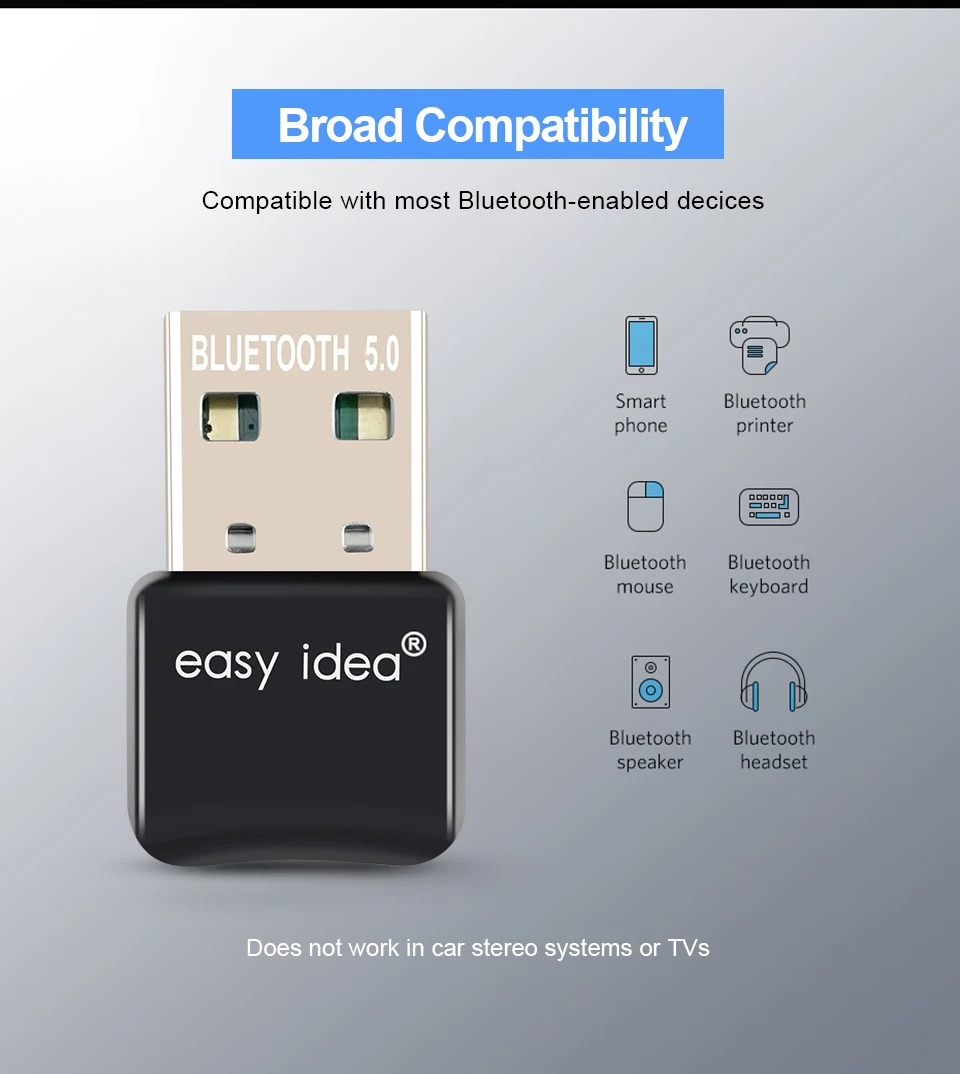 USB Bluetooth 5 0 адаптер ключ Мини приемник CSR 4 аудио музыка синий зуб передатчик для