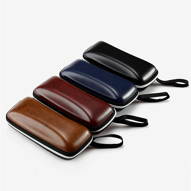 Мужские черные солнцезащитные очки из искусственной кожи чехол на молнии