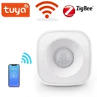 Инфракрасный датчик движения Tuya, Wi-FiZigBee, беспроводной инфракрасный детектор, датчик охранной сигнализации Smart life, совместим с приложением для управления
