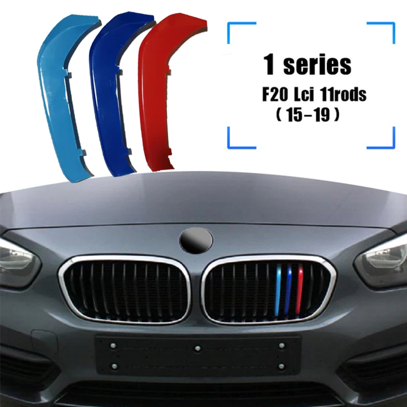 

ZEMAR 3 шт. ABS для BMW F20 F21 F40 Серия 1 E87 E82 E81 E88 решетчатая полоса для автомобильных гонок отделка Зажим М M силовые характеристики аксессуары