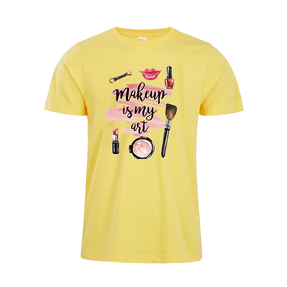 Женская футболка Make Up Is My арт &quot футболки с принтом хлопковые футболки|Футболки| |