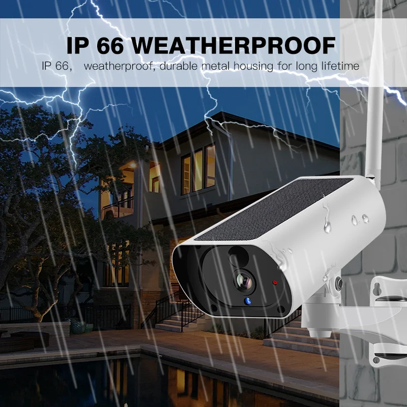 WakeView уличная HD 1080P Wi-Fi 4G Солнечная камера, охранное наблюдение, аудио домашняя камера безопасности, Wifi, водонепроницаемая, PIR APP IR