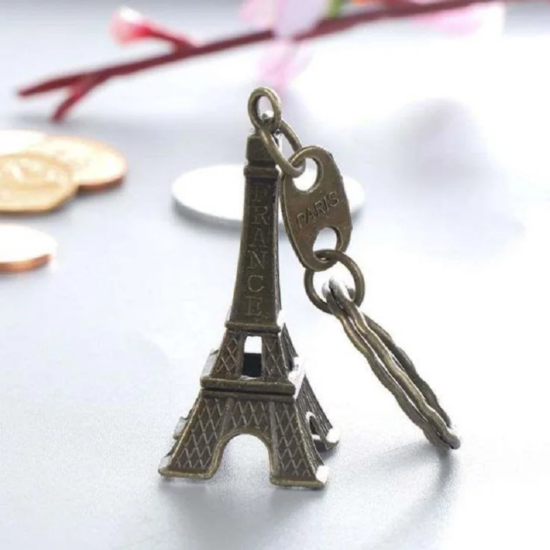 

Retro Classic Eiffel Tower Keychain Souvenirs Small Ornaments Vintage Desk Accessories Home Decoration Gifts