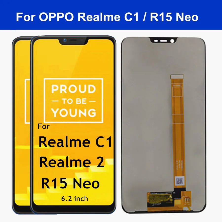 

6.2" For OPPO Realme C1 LCD RMX1811 DIsplay Touch Screen Digitizer Assembly for Oppo AX5 2018 CPH1851 / Realme 2 / R15 Neo lcd