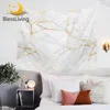 BlessLiving Gold and White Marble Tapestry 3d Nature Rock Tapestries Wall Hanging Decor Vivid Wall Carpet 130x150cm Hot Sale 1