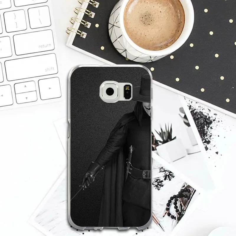 Fawkes Anonymous Mask Soft Silicon Phone Case for Samsung Galaxy S2 S3 S4 S5 Mini S6 S7 Edge S8 S9 S10 Plus Lite Note 8 9 |