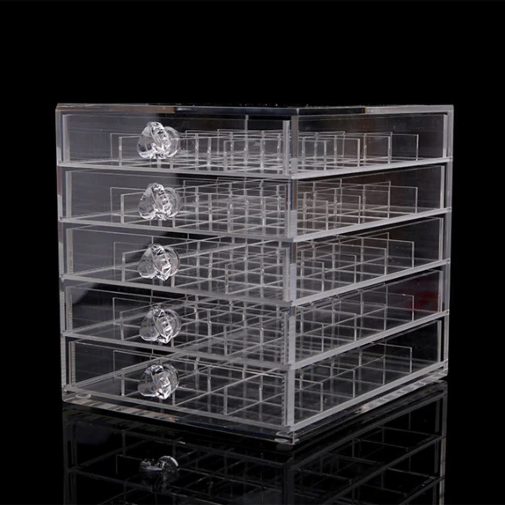 

Stackable 100 Grids Jewelry Tray Showcase Display Organizer Storage Box Case