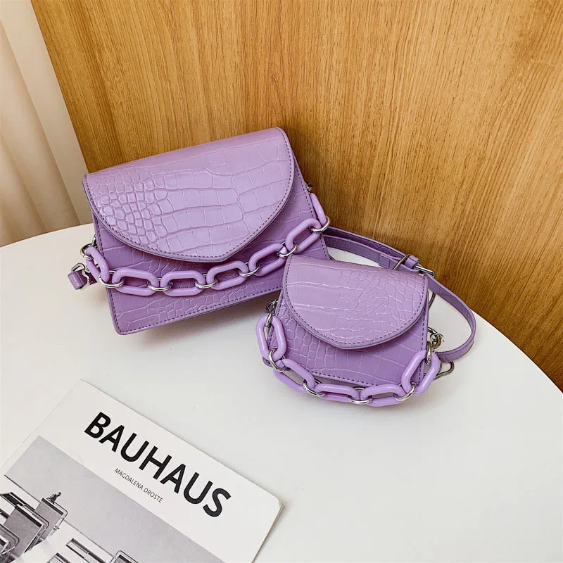 

Two Sizes Multi Color Chain Style Women Shoulder Bags Alligator INS Hot Ladies Crossbody Bags Handbag B774