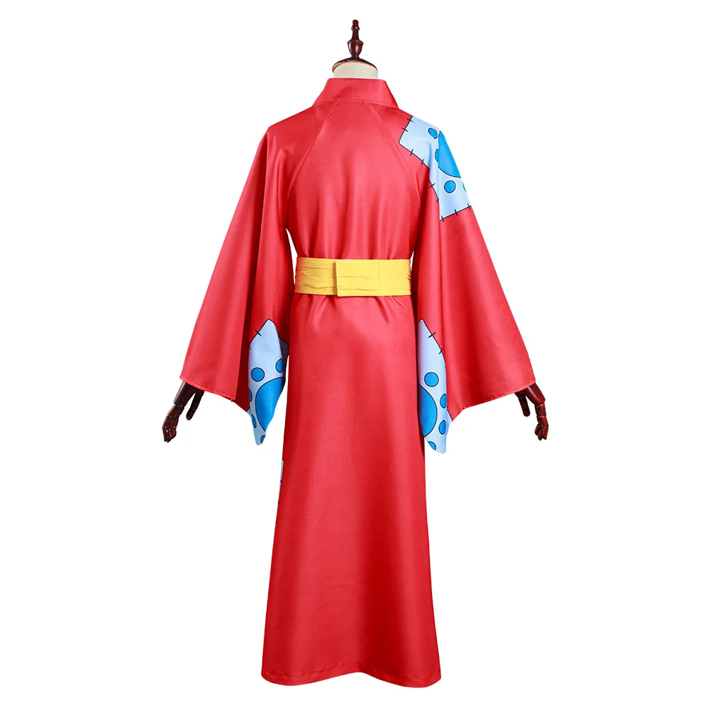 Аниме One Piece Monkey D. Luffy Косплей Костюм Кимоно наряды Хэллоуин Карнавальный