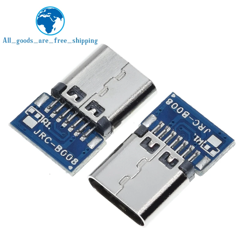10 штук в наборе USB 3 1 Тип C разъем 14 контактный розетка сквозных отверстий PCB 180