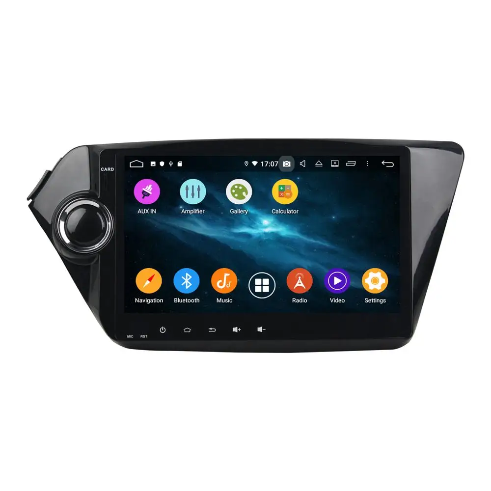 Автомобильный мультимедийный плеер Android 9 8 ядер с DSP для KIA K2 RIO 2011 + GPS-навигация без