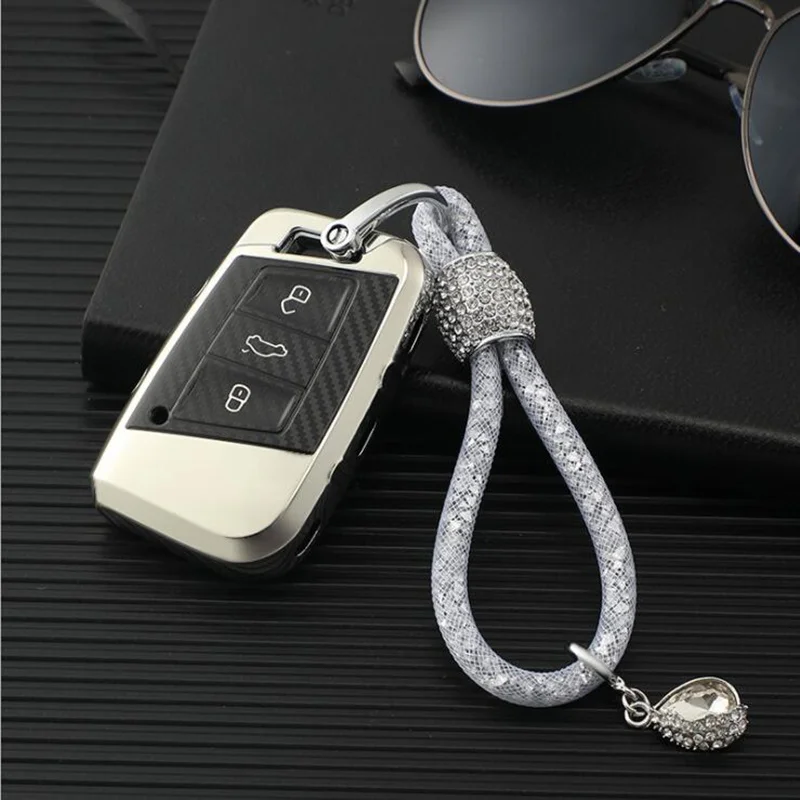 Тюнинг автомобиля чехол для ключа Volkswagen VW Passat B8 Arteon вариант крышка Skoda алмазные