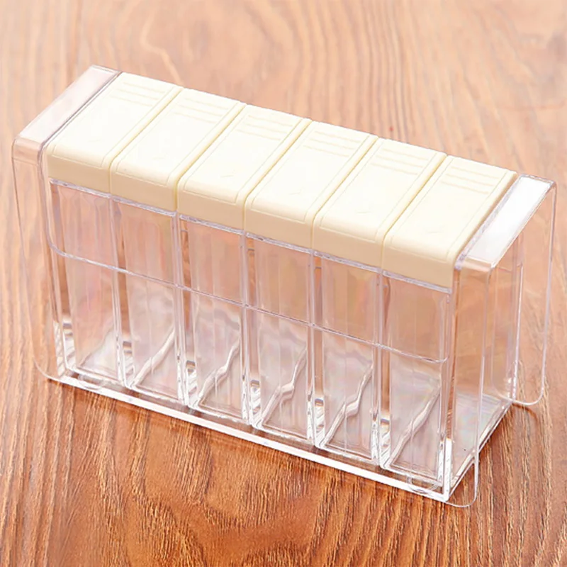 Spice Jar Seasoning Box Kitchen Storage Bottle Jars Transparent PP Accessories Salt Pepper Cumin Powder | Дом и сад
