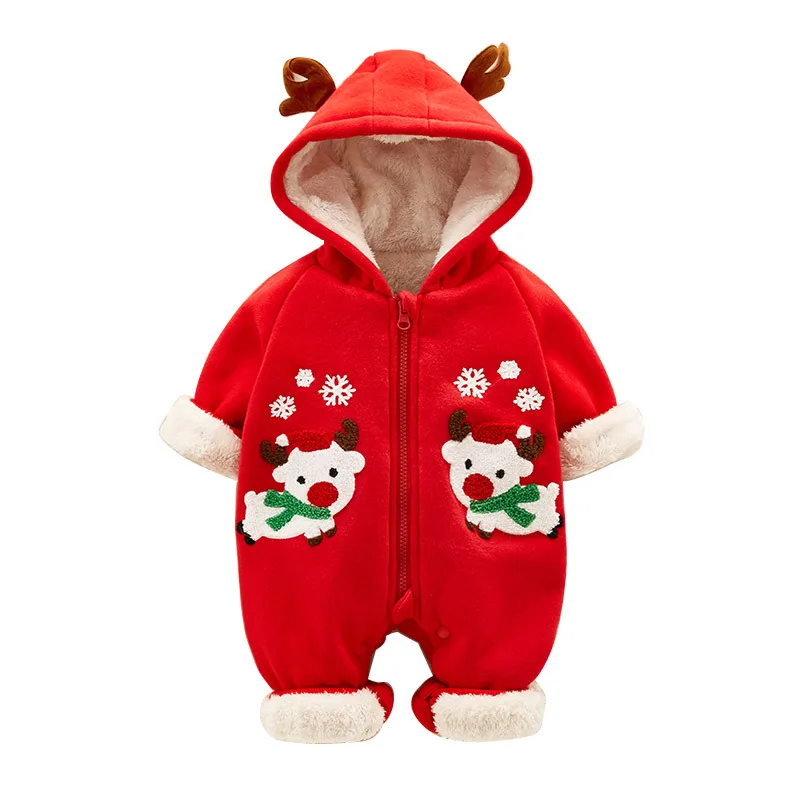 Новая детская одежда осень зима для детей от 0 до 1 года толстые теплые