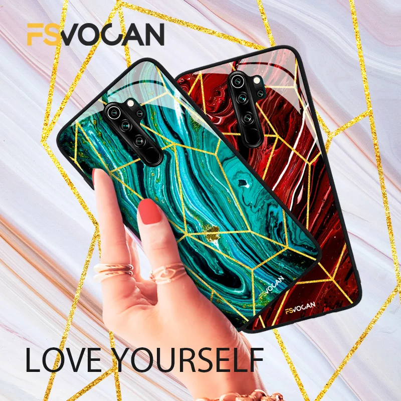 

Geometric Marble Case For Xiaomi Redmi Glossy Stone For Xiaomi Redmi Note 9 8 Pro 8T Max 9s 8A 9A Soft Silicone Protection Cover