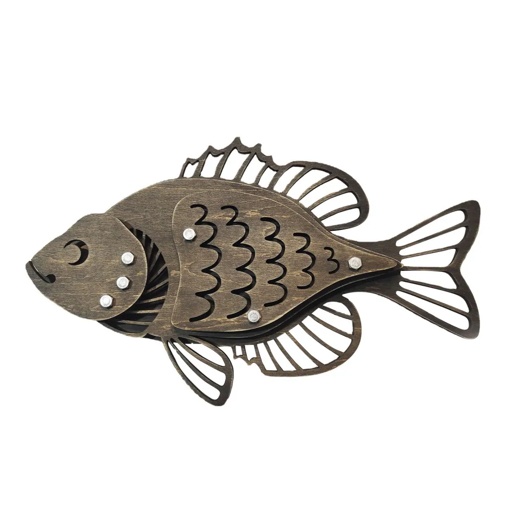

Подвеска в форме рыбы в виде щуки, рыбки, настенное украшение, украшение для дома, ремесла, подарок, реалистичные деревянные Креативные укра...