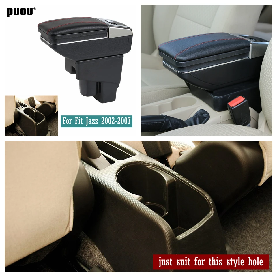 Подлокотник для Honda Fit Jazz 2002 2007 подлокотник центральной консоли контейнер