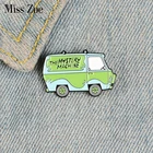 Броши на лацкан с изображением мистери машины, эмалевые броши в форме автобуса Скуби из мультфильма на заказ, Забавный значок для рубашки, сумки, Ювелирное Украшение для школы, подарок для друзей