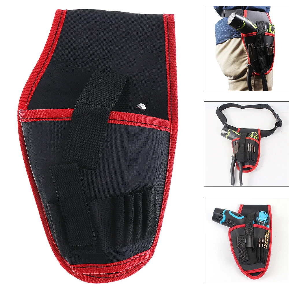 

Портативные карманы для электрической дрели, сумка для инструментов с ремнем и хранилищем инструментов для домашнего декора/работы на мест...