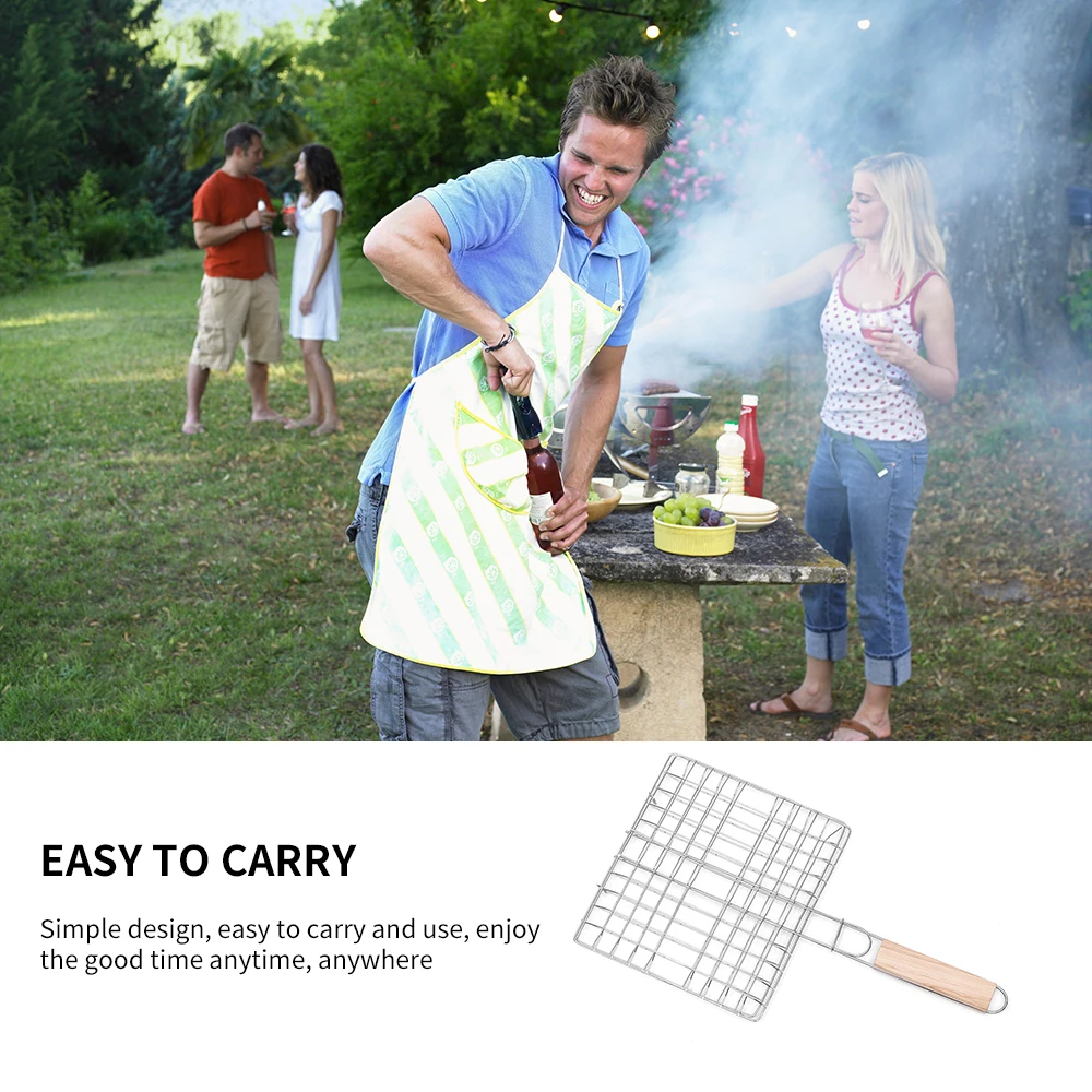 Двухслойная сетка для гриля портативная корзина барбекю на гриле рыбы с