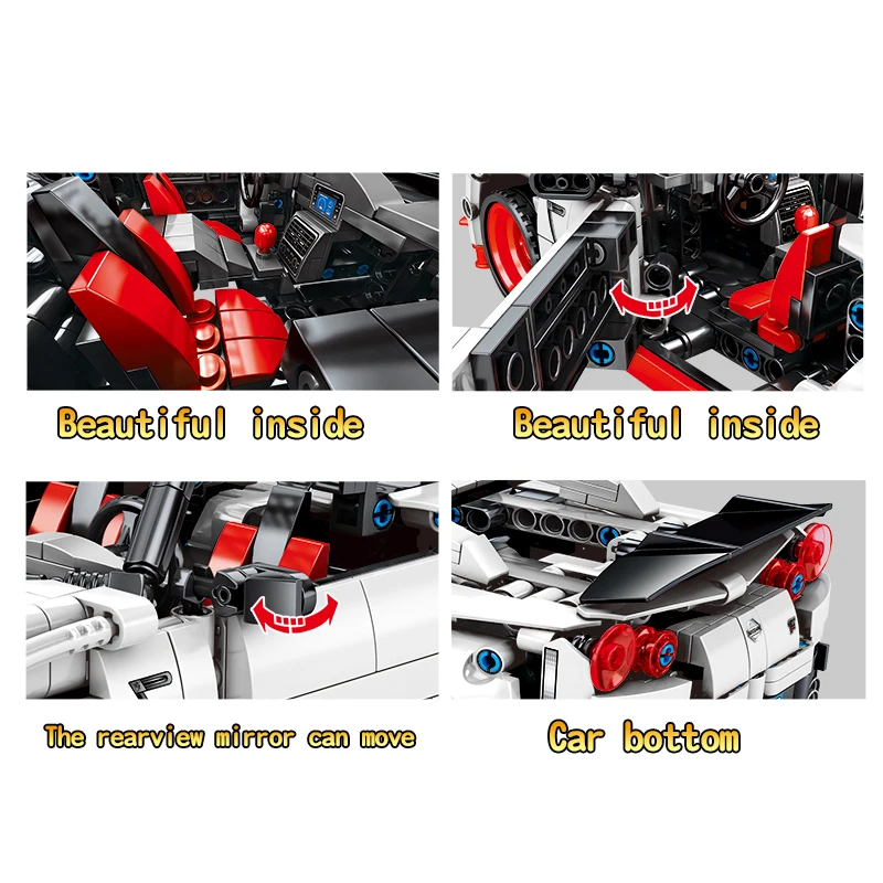 

816pcs Citys Technicing Pull Back Sports Car Building Blocks Creator Super Cars Racing Vehicle Model Toys Bricks Gifts for Boys