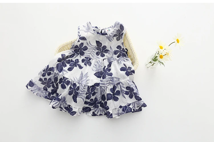 

2021 Summer Girls Dresses Children Clothes Baby Girls Vest Dress Kids Printing Dress Baby Girls Dress Girls Outwear M11