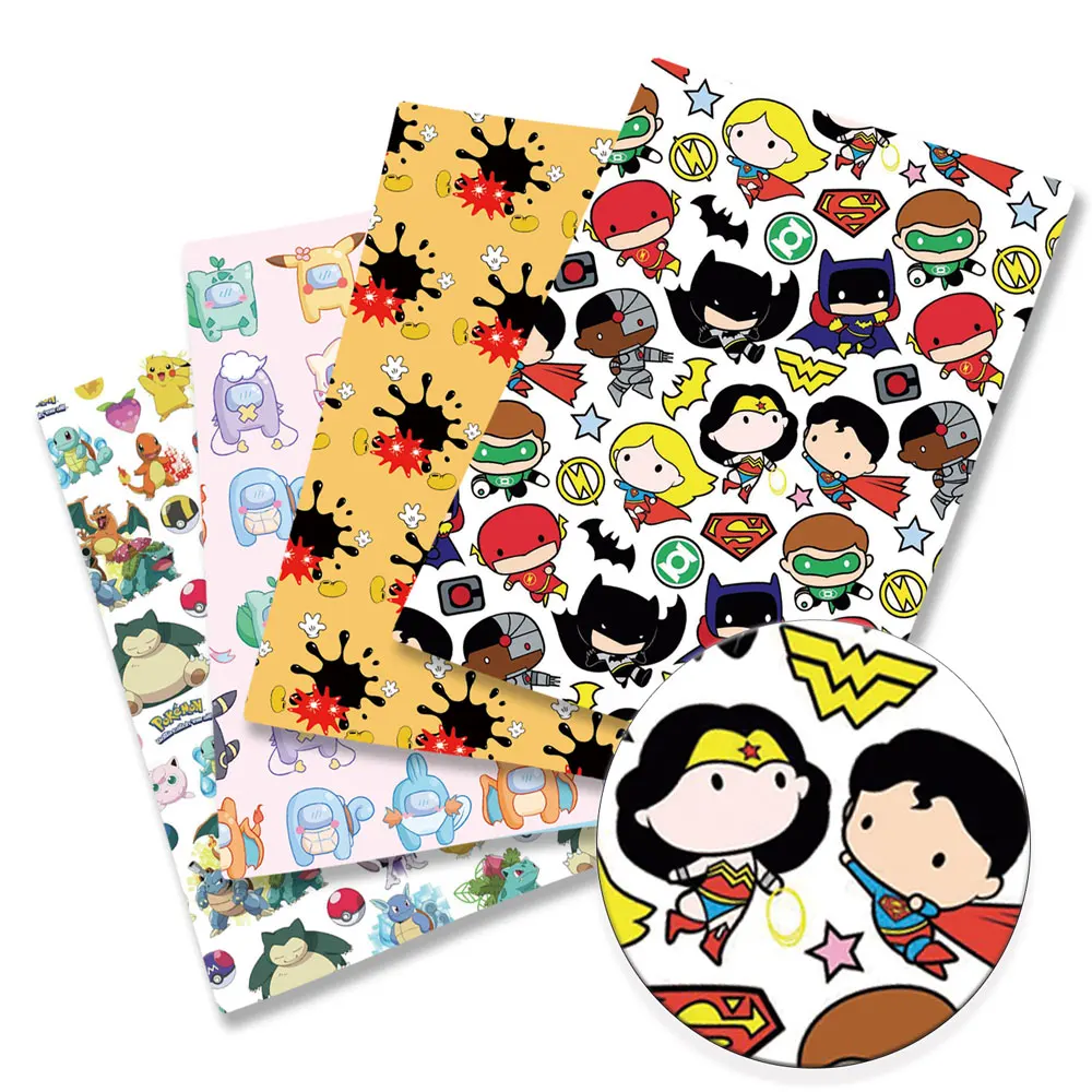 Популярная мультяшная Полиэстеровая хлопковая ткань сделай сам 140x50 см для