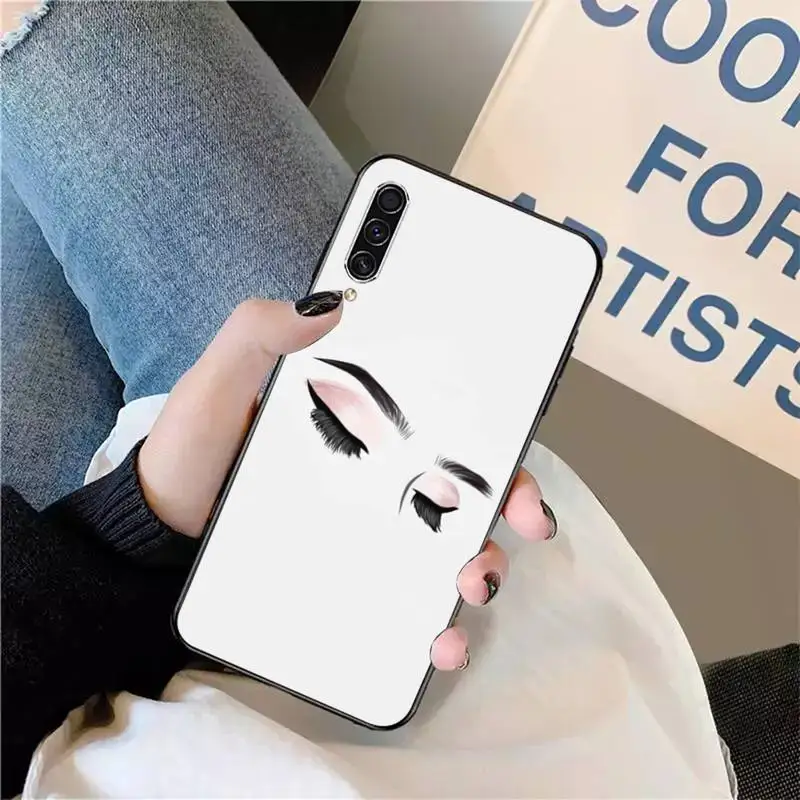 

eyelash Makeup Lip guiltter pattern Phone Case For Samsung galaxy S 9 10 20 A 10 21 30 31 40 50 51 71 s note 20 j 4 2018 plus