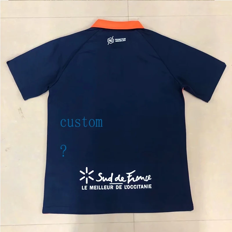 

Men's Blue T-shirt Lapel Top Montral Montreal Football Jersey T-shirt