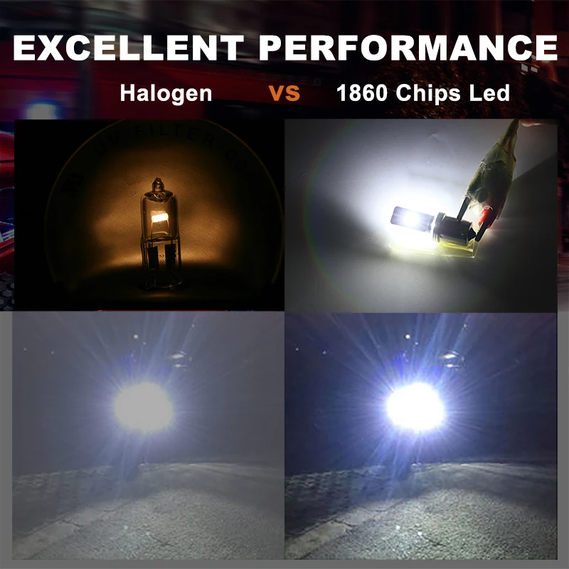 

NLpearl 1X P15D Led Motorcycle Headlight Bulbs 2Led CSP 1860SMD 1200ML BA20D Led for Moto Headlight Fog Lamp 6000K White12V