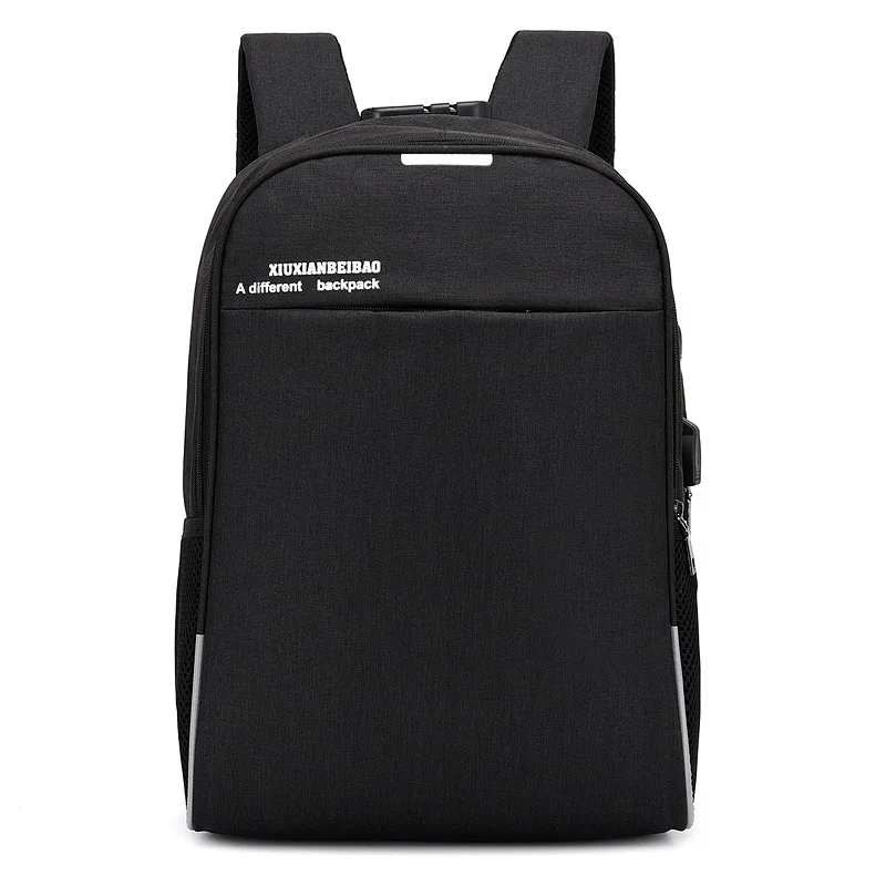 Men's Casual Fashion Backpack Oxford Cloth Material USB Interface Fashion Outdoor Travel Multi-function Large Capacity Bag