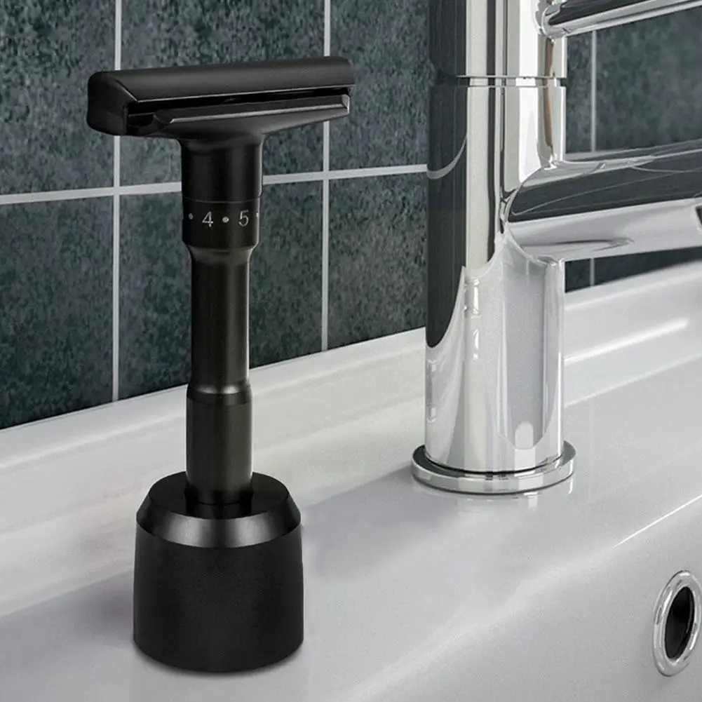 

Manual Razor High Quality Wet Shave Black Base Full Metal Razor Rust-free Professional Y1Q7