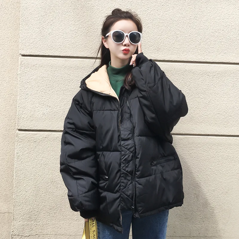 2019 Real New Complete Rits Solid Fashion Cotton Coated Jas Sea Great Shipyards Hooded Warm Q17 Winter Women | Женская одежда