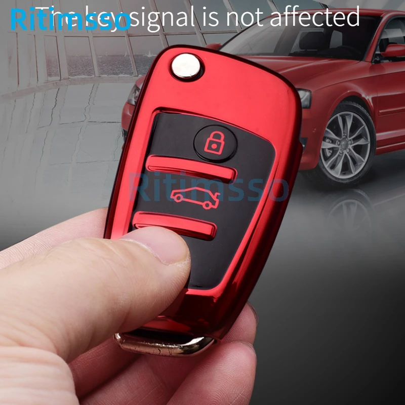 

New Soft TPU Car Remote Key Case Cover Protective Shell For Audi C6 R8 A1 A3 Q3 A4 A5 Q5 A6 S6 A7 B6 B7 B8 8P 8V 8L TT RS