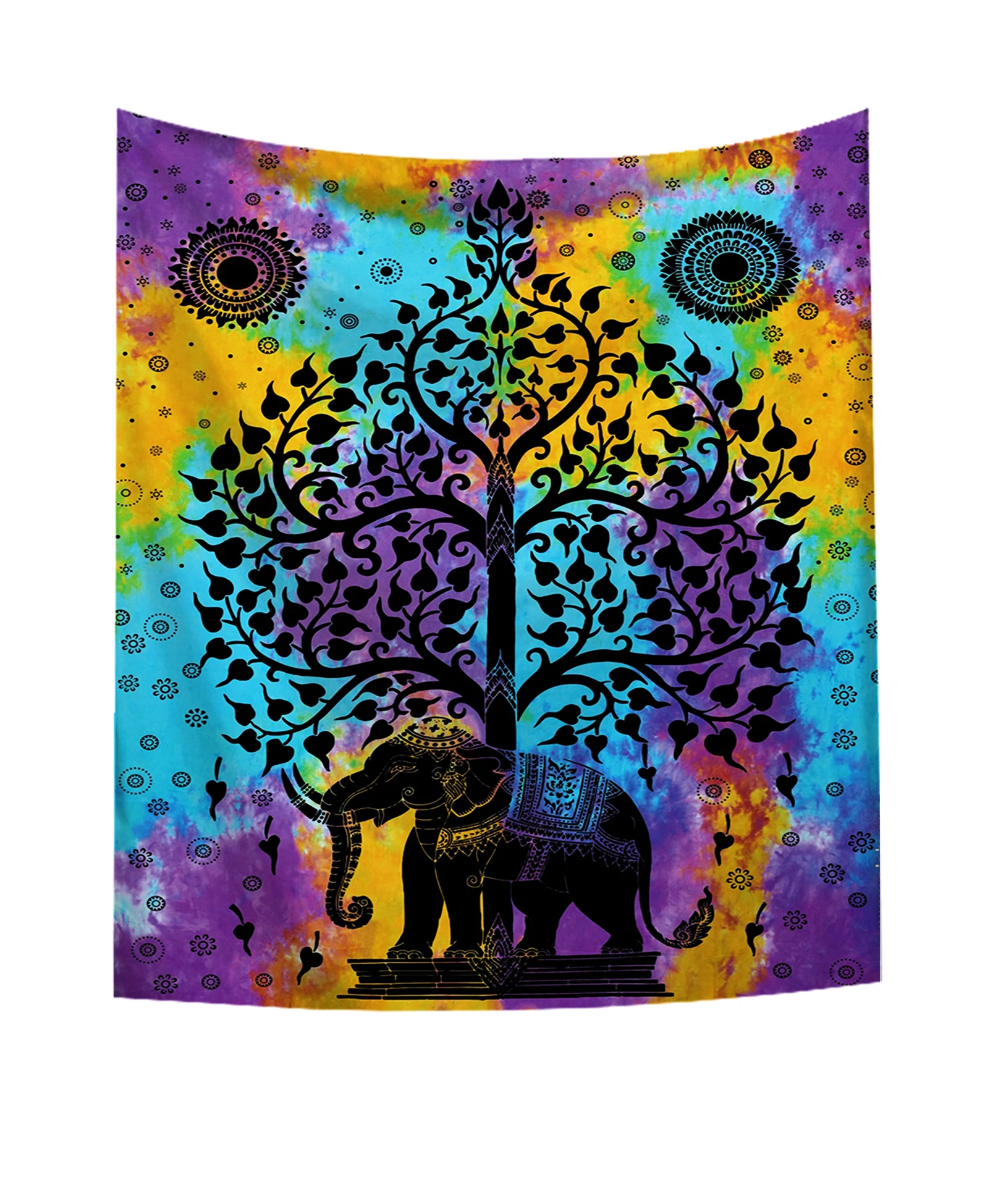 Indian Compass Tapestry Mandala Hippie Wall Hanging Astrology Divination Bedspread Throw Cover Home Decor | Дом и сад