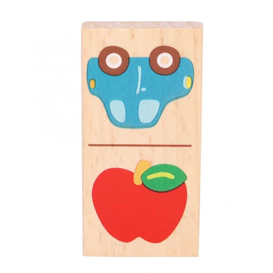 Animal Recognition Toys for Kids Educational Wooden Block Box Wood Domino Solitaire Early Learning | Игрушки и хобби