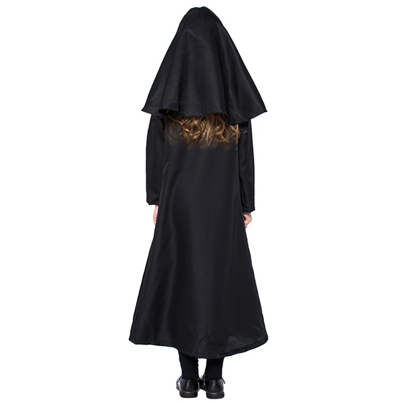 Костюм Монахини для девочек среднего возраста карнавал Хэллоуин церковный