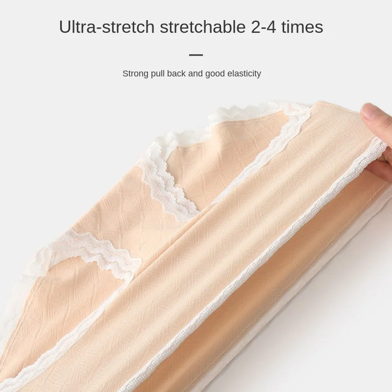 

Brand MiiOW Lace Panties Feminine Charming Students Korean Girl Students Pure Cotton Antibacterial Mid-waist Shorts Ladies