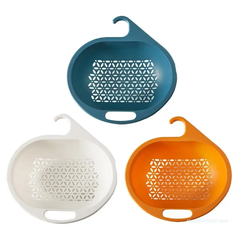 

C5AD Plastic Kitchen Hanging Multifunctional Drain Basket Storage Container with Hook