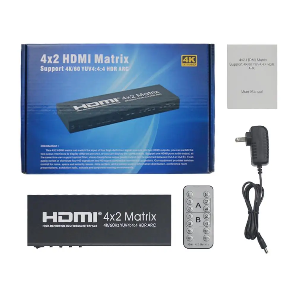 Инфракрасный пульт дистанционного управления для HDMI 2 0 4X2 4K/60 YUV4:4:4 HDR ARC без