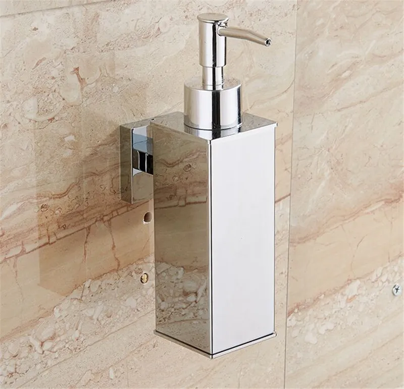 Liquid Soap Dispenser Hand Kitchen Sink Soap Container 304 Stainless Steel Gold Bathroom Shampoo Holder Wall Mounted Bottle